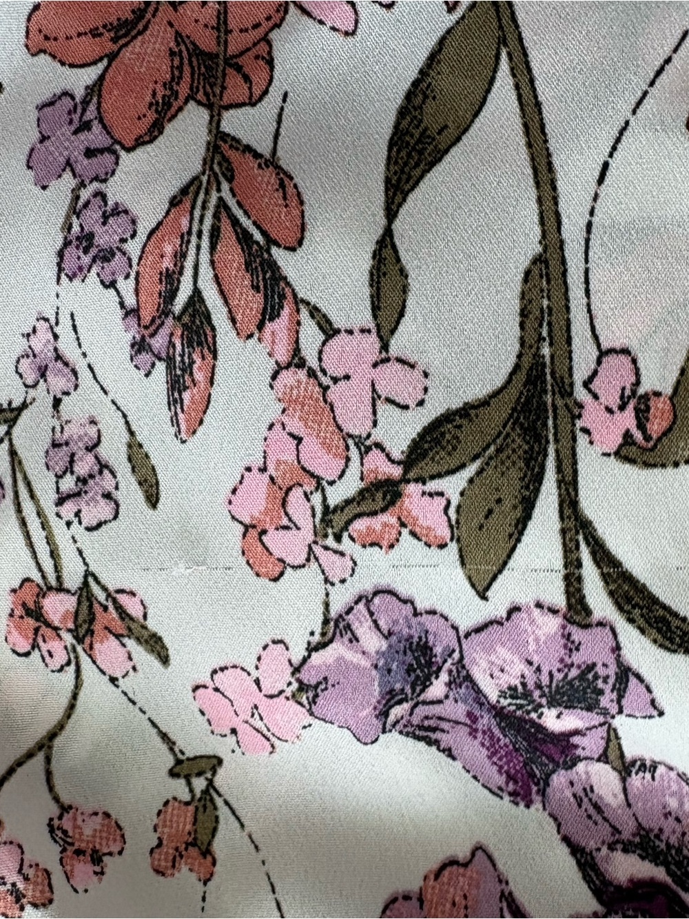 Streetwear Society White Floral Maxi Dress with Pink & Purple Print - Picture 5 of 7